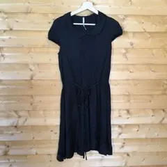 ●スナオクワハラ　半袖　ワンピース 　ブラック 　日本製