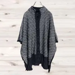 カワイイ♡Liz Claiborne ボタン付フーディニットポンチョコーディガン