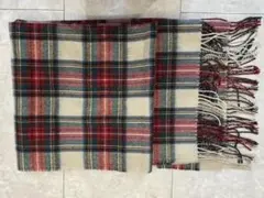タータンチェック ストール (マフラー)フリンジ付き