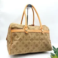 russetラシットボストン型 ハンドバッグ モノグラム レザー ブラウン