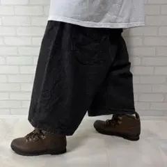 ロカウェア 極太 オーバーサイズ デニムショーツ バギーパンツ 黒 B系 00s