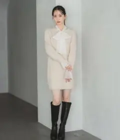 31 Sons de mode チュールボウタイラメニットワンピ 美品