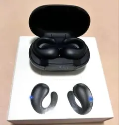 ブラック イヤーカフ ワイヤレスイヤホン 耳掛け式