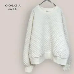 コルザC•O•L•Z•Aキルティングスウェット　トレーナー　大きいサイズ　LL