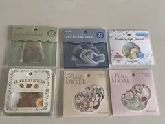 セリア　フレークシール　５５枚　お裾分け　 55 Design 各1枚