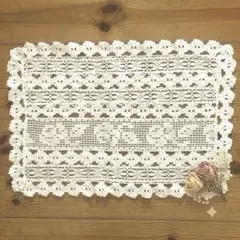 フランス 手編み ドイリー ボビン レース 刺繍 ハンドメイド ローズ