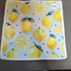 フェイラー　レモンドットハンカチ　白縁　新品
