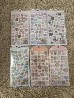 ふわふわドロップシール コットンパフィーシールまとめ売り