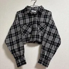 チェック柄クロップドシャツ　WEGO