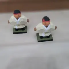 木製お祭りの置物 2体セット