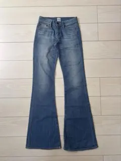 Moussyブルーブーツカットデニム24