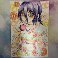 手描き　イラスト　チェンソーマン　レゼ風　ファンアート