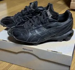 asics ブラック スパイクシューズ