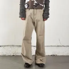 NVRFRGT 3D Twisted Wide Leg Jeans TAN