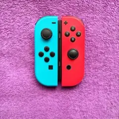 ジョイコンJoy-Con純正 ネオンブルー ネオンレッド セット0v-3【美品】
