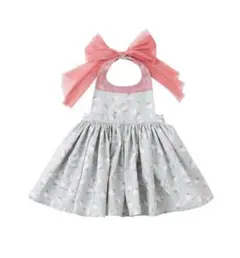 【未使用】MARLMARL マールマール　お食事エプロン　フラミンゴ　80-90