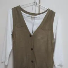 【最終価格❁】ニットベスト ベージュ ナチュラル系 春服 秋服
