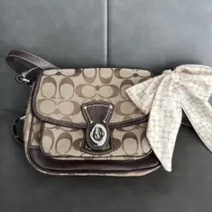 【良品】COACH コーチ シグネチャー ショルダーバッグ 斜め掛けかばん