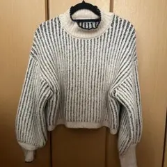 STYLEMIXER リブ編み クロップドセーター