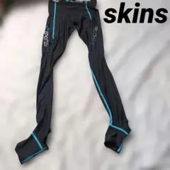 SKINS コンプレッションタイツ ブラック ブルーのサムネイル