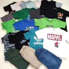 【19点・一着約170円】男の子　Tシャツ 半袖　半ズボン　まとめ売り　130