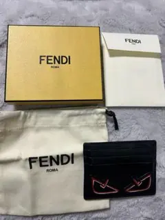レア色✨️ FENDI 長財布 モンスター バグズアイ 赤 × 黒 バイカラー