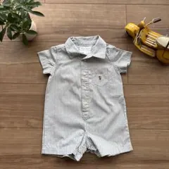 Ralph Lauren ストライプロンパース 3M