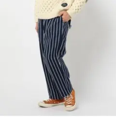 【COOK MAN】Chef pants シェフパンツ ストライプ ネイビーのサムネイル