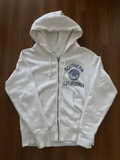 チャンピオン ジップアップパーカーー 単色タグ復刻 染み込みプリント