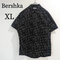 Bershka シャツ 柄シャツ 半袖 総柄 バイカラー 花柄 ゆるダボ XLのサムネイル