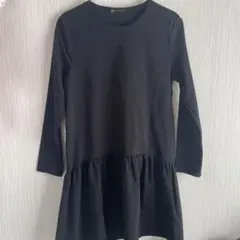 ZARA ブラック 長袖 ミニワンピース フリル　春　秋