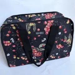 【美品】PINK HOUSE ピンクハウス　ボストンバッグ　ロゴ入　チェリー柄のサムネイル