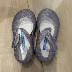 紫色グリッターサンダル