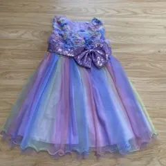 ドレス　ワンピース　110 紫　結婚式　発表会