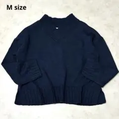 SEVENDAYS ニット セーター プルオーバー Vネック ネイビー M