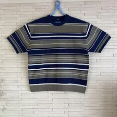 美品！BEAMS HEARTストライプ半袖ニット Mサイズ