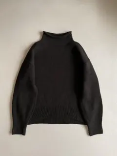 23区 カシミヤブレンドバルキー ロールネックニット ダークブラウン