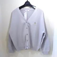 新品 ベルメゾン×ディズニー ゆったりニット カーディガン ブルー系 L