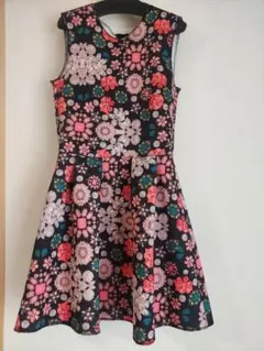 H&M フラワープリント ノースリーブワンピース S