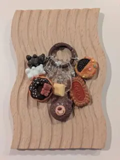 じゃらじゃらキーホルダーmini（A117）茶　ブラウン