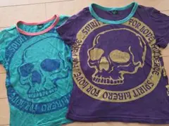 スカルプリント Tシャツ 2枚セット