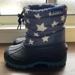 子ども用 スノーブーツ ネイビー 星柄