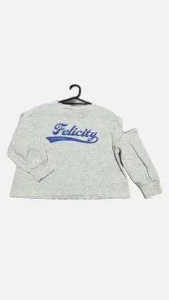 Felicity ロゴ入り 肩あき トレーナー グレー
