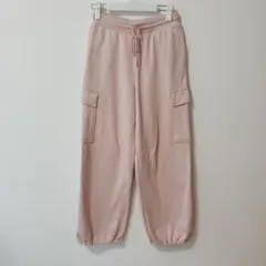 ユニクロ　ピンク　カーゴスウェットパンツ