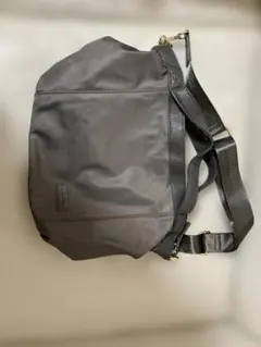 Lizdays グレー ナイロン 2way ショルダーバッグ