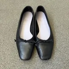 ZARA ブラック バレエシューズ 36のサムネイル