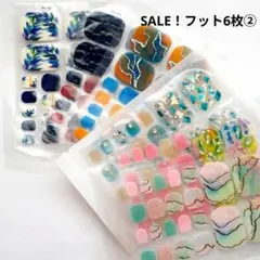 SALE！フットネイルシール6枚②ミニヤスリセット