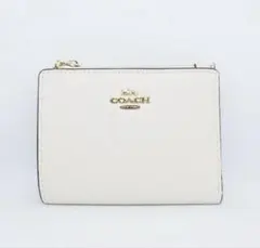coach コーチ 二つ折り財布 ホワイト - メルカリ