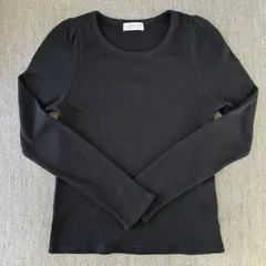 CIAOPANIC TYPY ブラック　ワッフル長袖Tシャツ　パフスリーブ