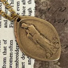 1900年代 ヴィンテージ ルルドの聖母 ネックレス 銅 真鍮 ブラス 